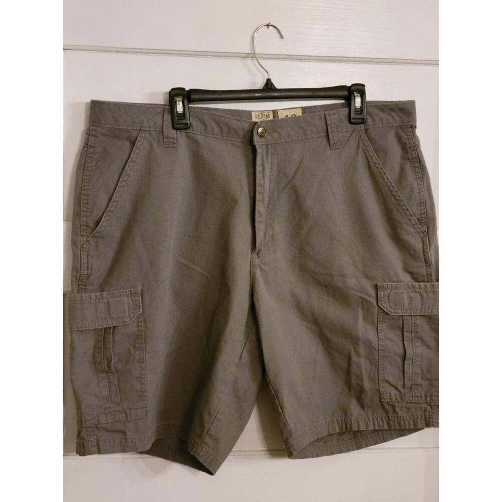 Redhead Cargo Shorts Gray Flat Front Size 40 camping Hiking Outdoor Pockets